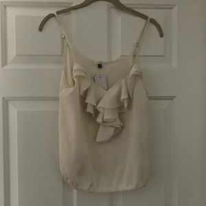 Parker Nordstrom perfect white ruffle tank top med